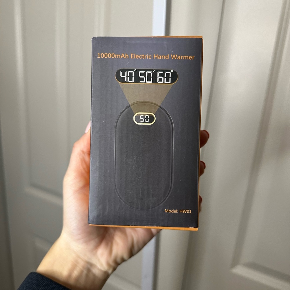 Orange Hand Warmer with Power Bank